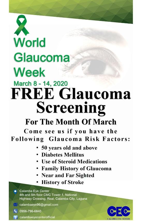 Calamba Eye Center Glaucoma Week