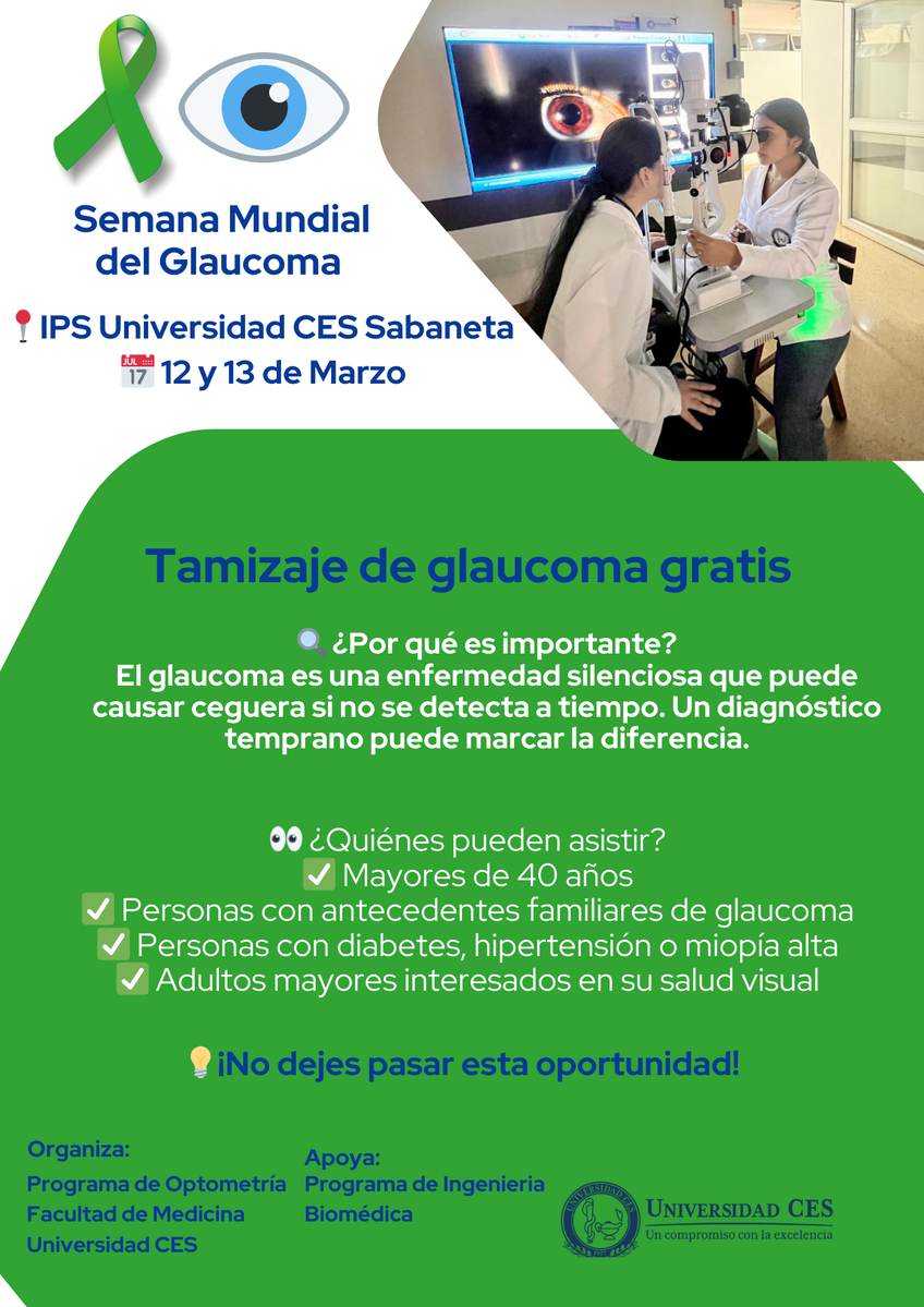 Free Glaucoma Screening Universidad CES